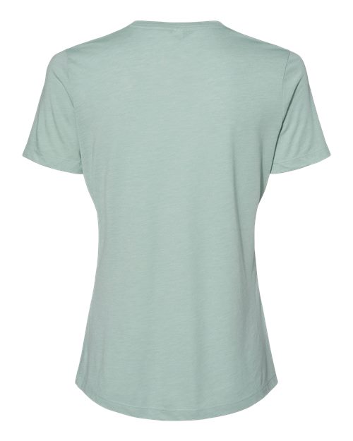 Women’s Relaxed Fit Triblend Tee - Dusty Blue Triblend Back