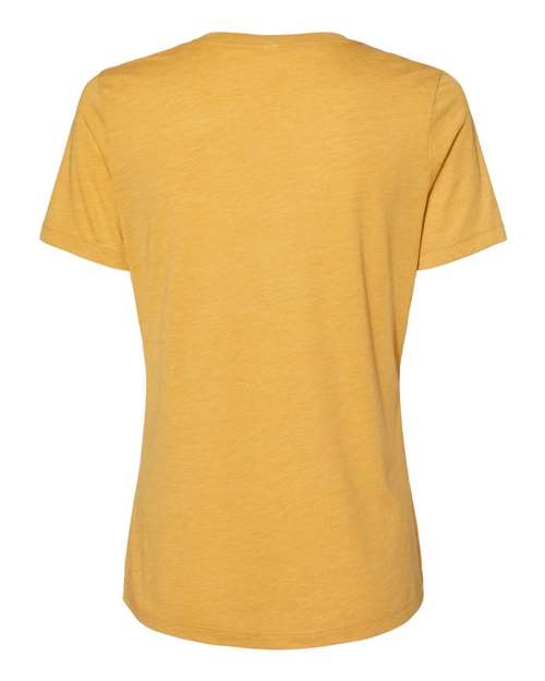 Women’s Relaxed Fit Triblend Tee - Mustard Triblend Back