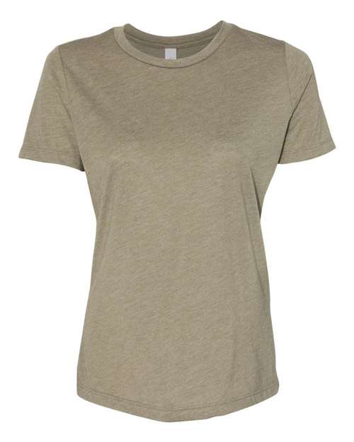 Women’s Relaxed Fit Triblend Tee - Olive Triblend Front