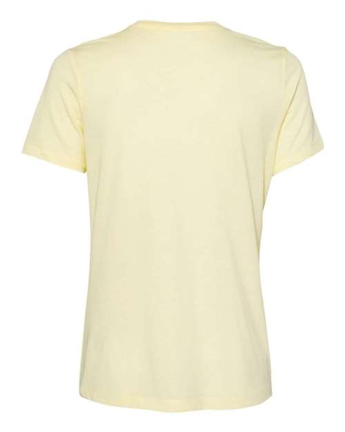 Women’s Relaxed Fit Triblend Tee - Pale Yellow Triblend Back