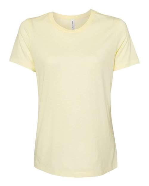 Women’s Relaxed Fit Triblend Tee - Pale Yellow Triblend Front