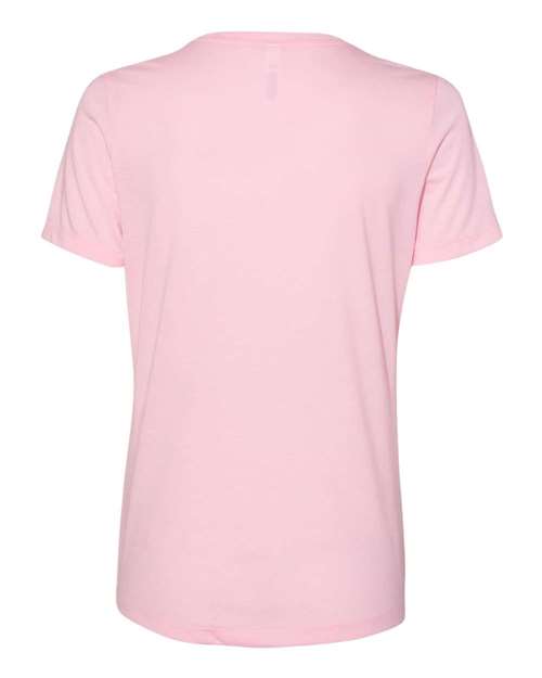 Women’s Relaxed Fit Triblend Tee - Pink Triblend Back