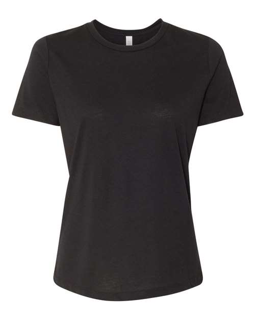 BELLA + CANVAS Women’s Relaxed Fit Triblend Tee - Solid Black Triblend Front
