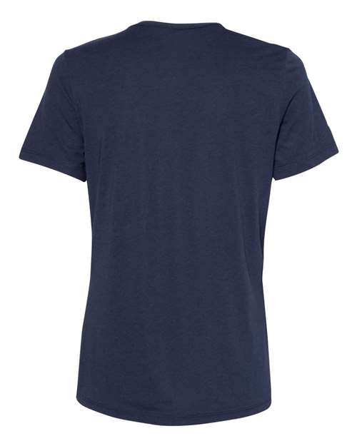 Women’s Relaxed Fit Triblend Tee - Solid Navy Triblend Back