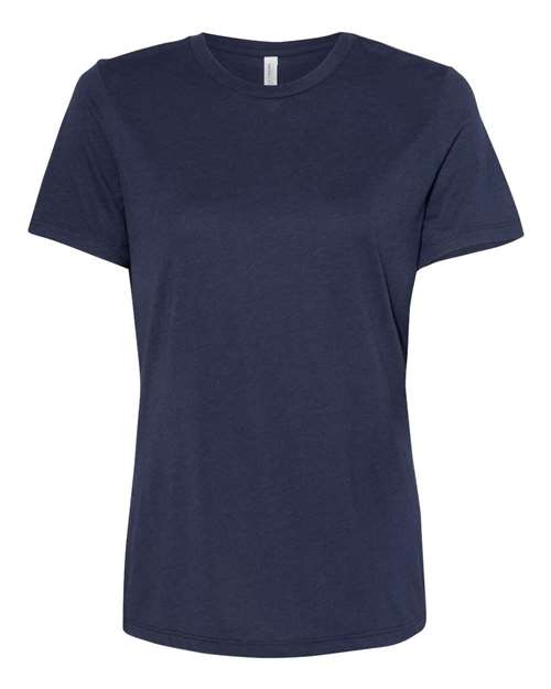 Women’s Relaxed Fit Triblend Tee - Solid Navy Triblend Front