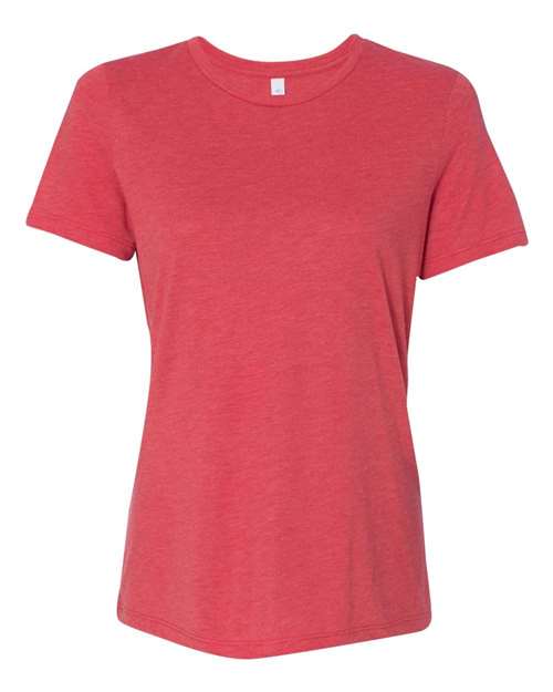 BELLA + CANVAS Women’s Relaxed Fit Triblend Tee - Red Triblend Front