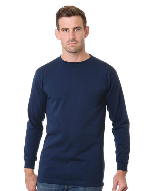 Men's USA-Made Tall Long Sleeve T-Shirt - Navy Front