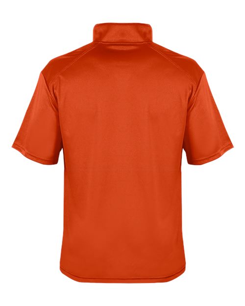 Men's B-Core Short Sleeve Quarter-Zip - Burnt Orange/ Graphite Back