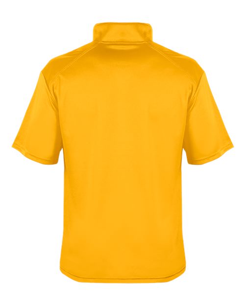 Men's B-Core Short Sleeve Quarter-Zip - Gold/ Graphite Back