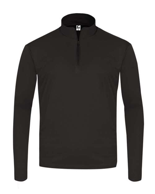 Youth Quarter-Zip Pullover - Black Front