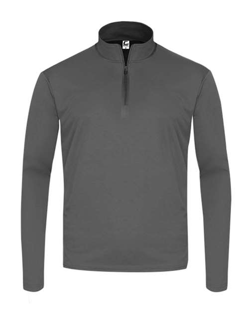 Youth Quarter-Zip Pullover - Graphite Front