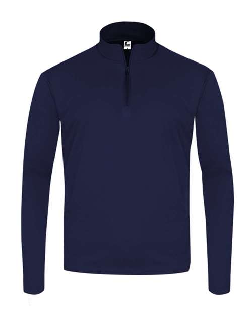Youth Quarter-Zip Pullover - Navy Front