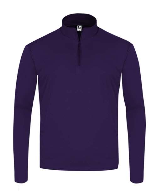 Youth Quarter-Zip Pullover - Purple Front