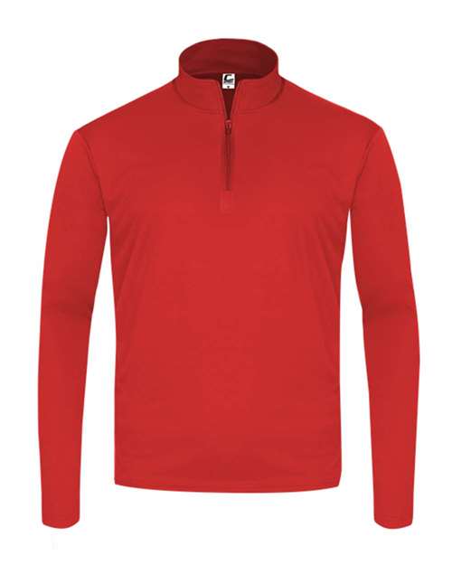 Youth Quarter-Zip Pullover - Red Front