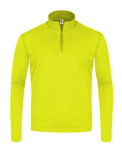 Youth Quarter-Zip Pullover - Safety Yellow Front