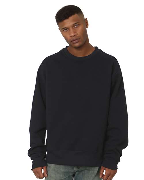 Unisex USA-Made Super Heavy Oversized Crewneck Sweatshirt - Black Front