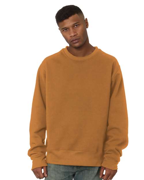 Unisex USA-Made Super Heavy Oversized Crewneck Sweatshirt - Caramel Brown Front