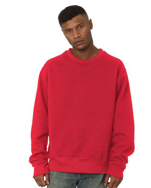 Unisex USA-Made Super Heavy Oversized Crewneck Sweatshirt - Red Front