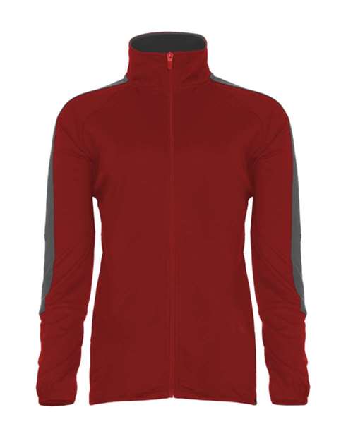 Women's Blitz Outer-Core Jacket - Red/ Graphite Front