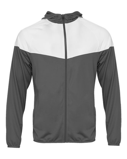 Youth Sprint Outer-Core Jacket - Graphite/ White Front