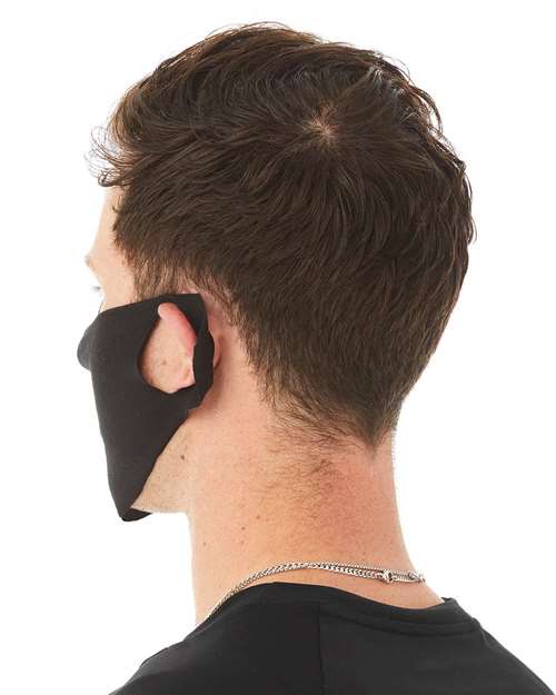 Lightweight Fabric Face Mask - CVC 52/48 Cotton/Poly - Black Back