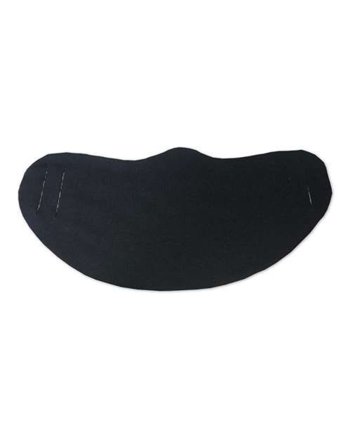 Lightweight Fabric Face Mask - CVC 52/48 Cotton/Poly - Black Front