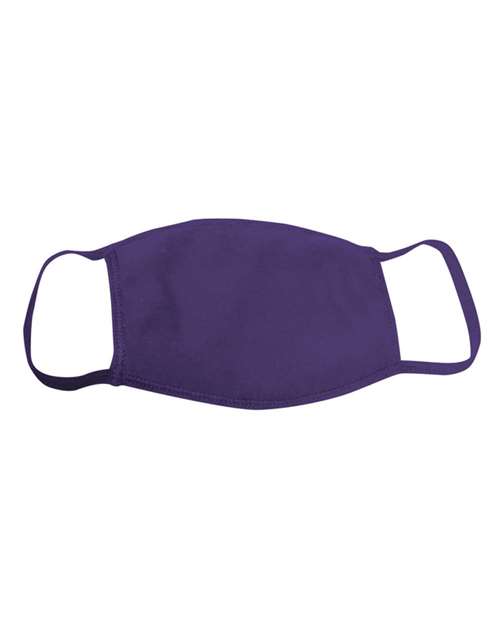 USA-Made 100% Cotton Face Mask - Purple Front
