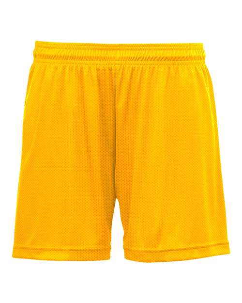 Women's Mesh Shorts - Gold Front