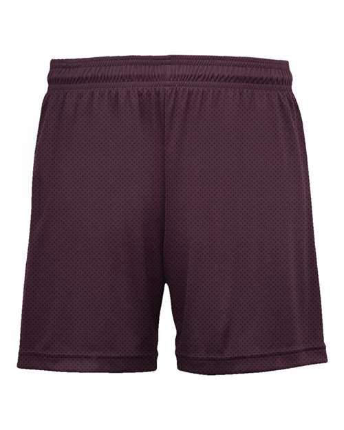 Women's Mesh Shorts - Maroon Back