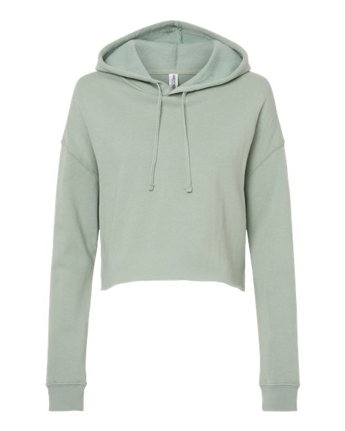 Women’s Lightweight Crop Hooded Sweatshirt - Sage Front
