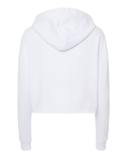 Women’s Lightweight Crop Hooded Sweatshirt - White Back