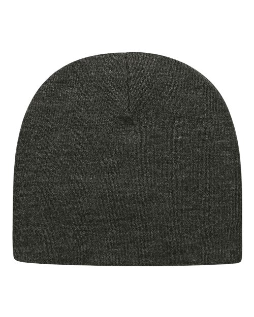 USA-Made 8 1/2" Beanie - Dark Heather Grey Front