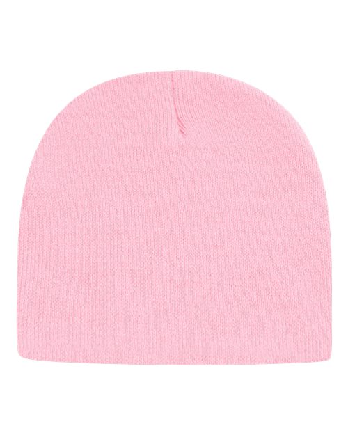 USA-Made 8 1/2" Beanie - Pink Front