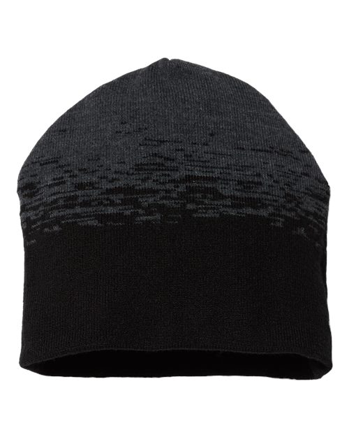 USA-Made Static Beanie - Black/ Dark Heather Grey Front