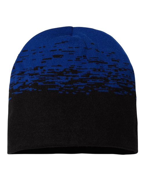 USA-Made Static Beanie - Black/ True Royal Front