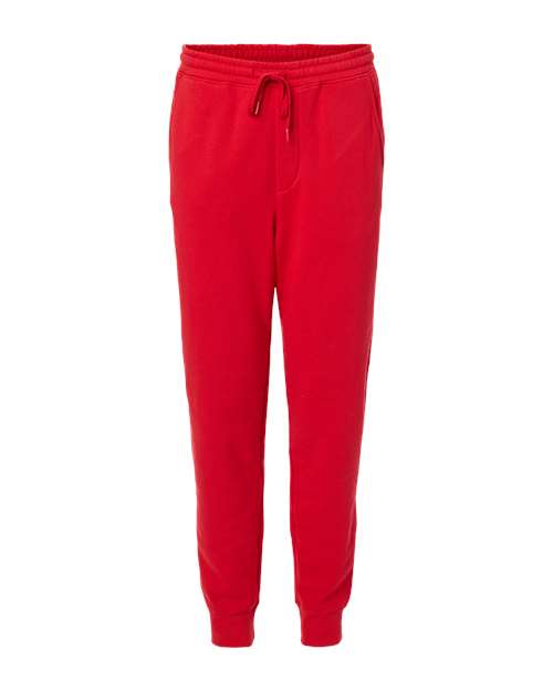 Men's Midweight Fleece Sweatpants - Red Front