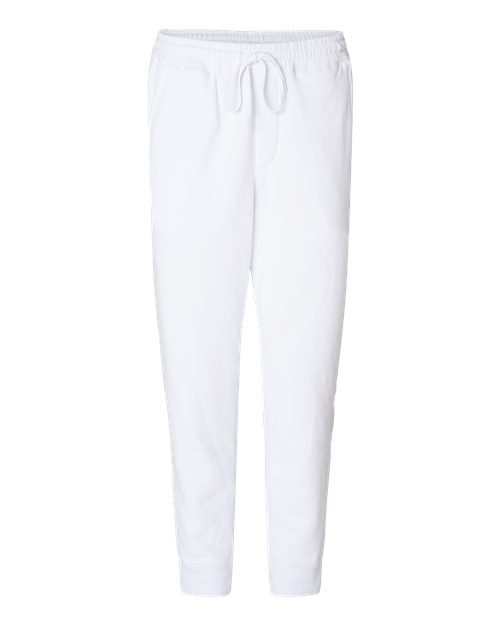 Men's Midweight Fleece Sweatpants - White Front
