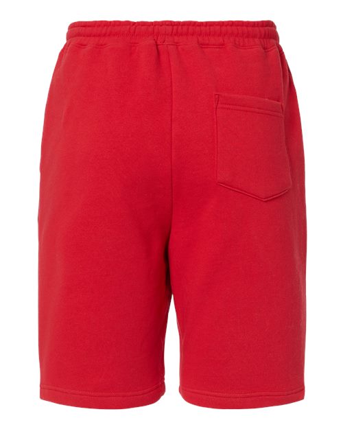 Men's Midweight Fleece Shorts - Red Back