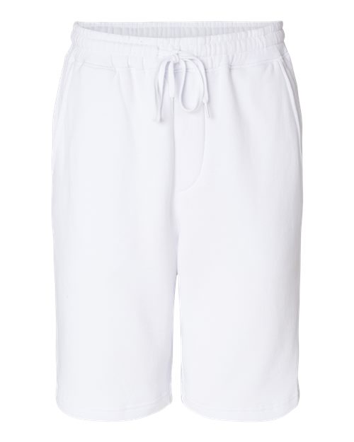 Men's Midweight Fleece Shorts - White Front