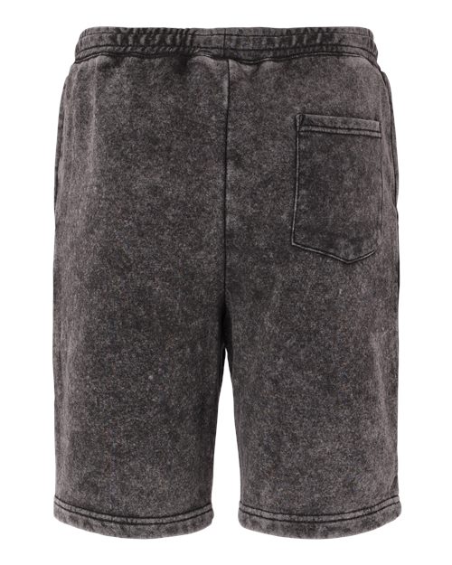 Unisex Mineral Wash Fleece Shorts - Black Back