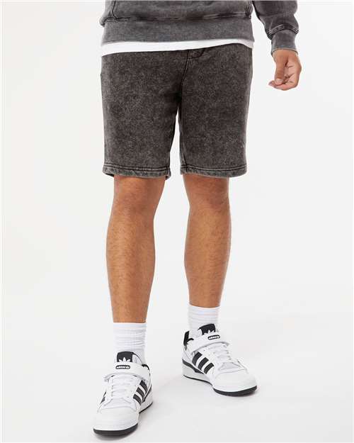 Independent Trading Co. Unisex Mineral Wash Fleece Shorts - Model Front