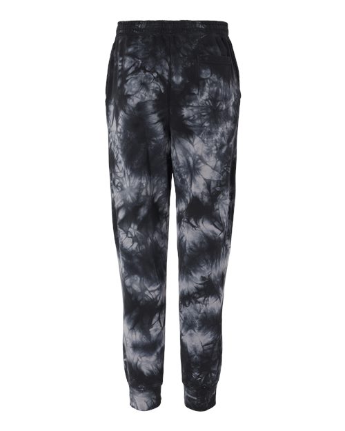Unisex Tie-Dyed Fleece Sweatpants - Tie Dye Black Back