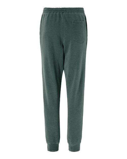 Unisex Pigment-Dyed Fleece Sweatpants - Pigment Alpine Green Back