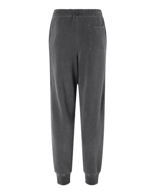 Unisex Pigment-Dyed Fleece Sweatpants - Pigment Black Back