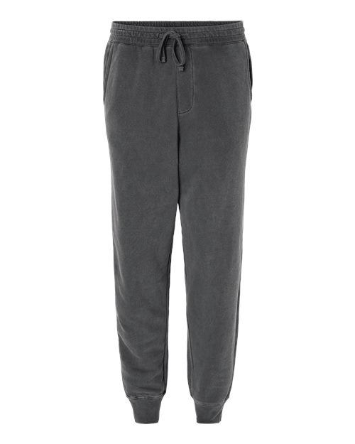 Unisex Pigment-Dyed Fleece Sweatpants - Pigment Black Front