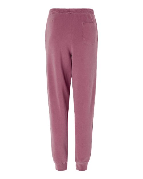 Unisex Pigment-Dyed Fleece Sweatpants - Pigment Maroon Back
