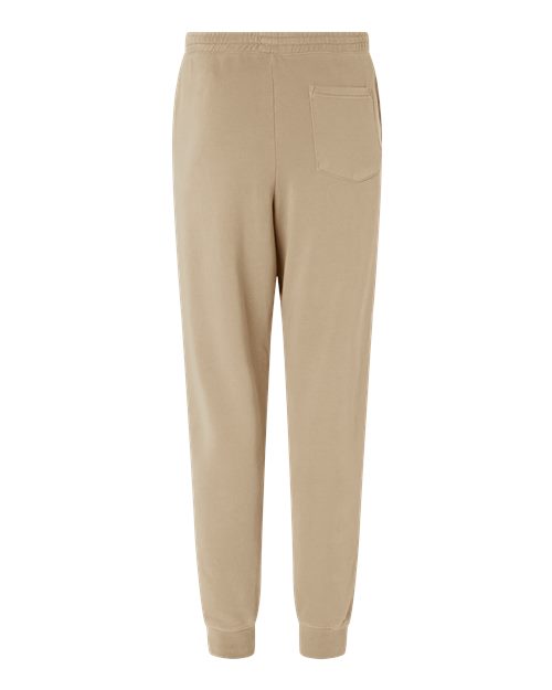 Unisex Pigment-Dyed Fleece Sweatpants - Pigment Sandstone Back
