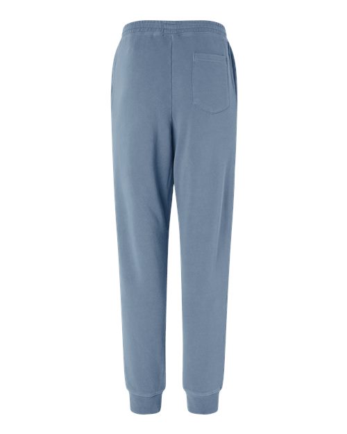 Unisex Pigment-Dyed Fleece Sweatpants - Pigment Slate Blue Back