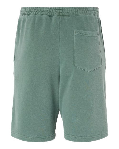 Independent Trading Co. Unisex Pigment-Dyed Fleece Shorts - Back