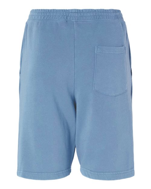 Unisex Pigment-Dyed Fleece Shorts - Pigment Light Blue Back